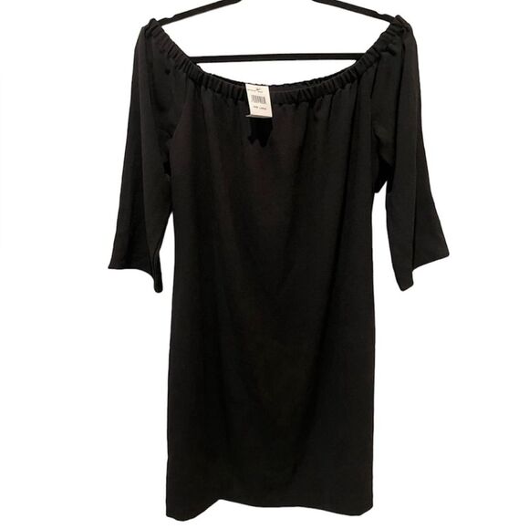Charles Henry Off Shoulder Dress with Ties Black Women’s Size Large. NWT!‎ - Picture 2 of 5